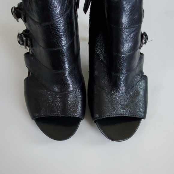 Nine West Black Leather Highlife Heels 8.5 - Picture 5 of 8